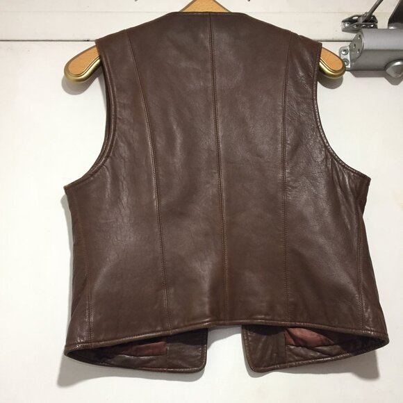 VINTAGE LIZ CLAIBORNE COLLECTION LEATHER VESTS SIZE 6 - Picture 3 of 7